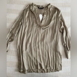 NWT Zara satin effect top